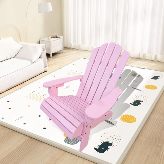 s Pink Wood Chair - Outdoor And Indoor Comfort, Solid Hardwood, Versatile Locations, Easy To Put Together For Made Of Wood, Comfortable & Outdoor, Different Areas, Assembly