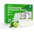 thumbnail image 1 of s Sheets (30 Count) - 100% Natural Plant-Based Eco Dishwashing Soap Solid Enzymes Grease Removal & Shiny Finish Compatible with Large & Small Dishwashers Tablets Residue-Free, 1 of 4