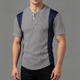 thumbnail image 1 of ’s Summer Knit Patchwork Short Sleeve T Shirt For Everyday Comfort And Style, 1 of 4