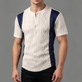 thumbnail image 1 of ’s Summer Knit Patchwork Short Sleeve T Shirt For Everyday Comfort And Style, 1 of 4