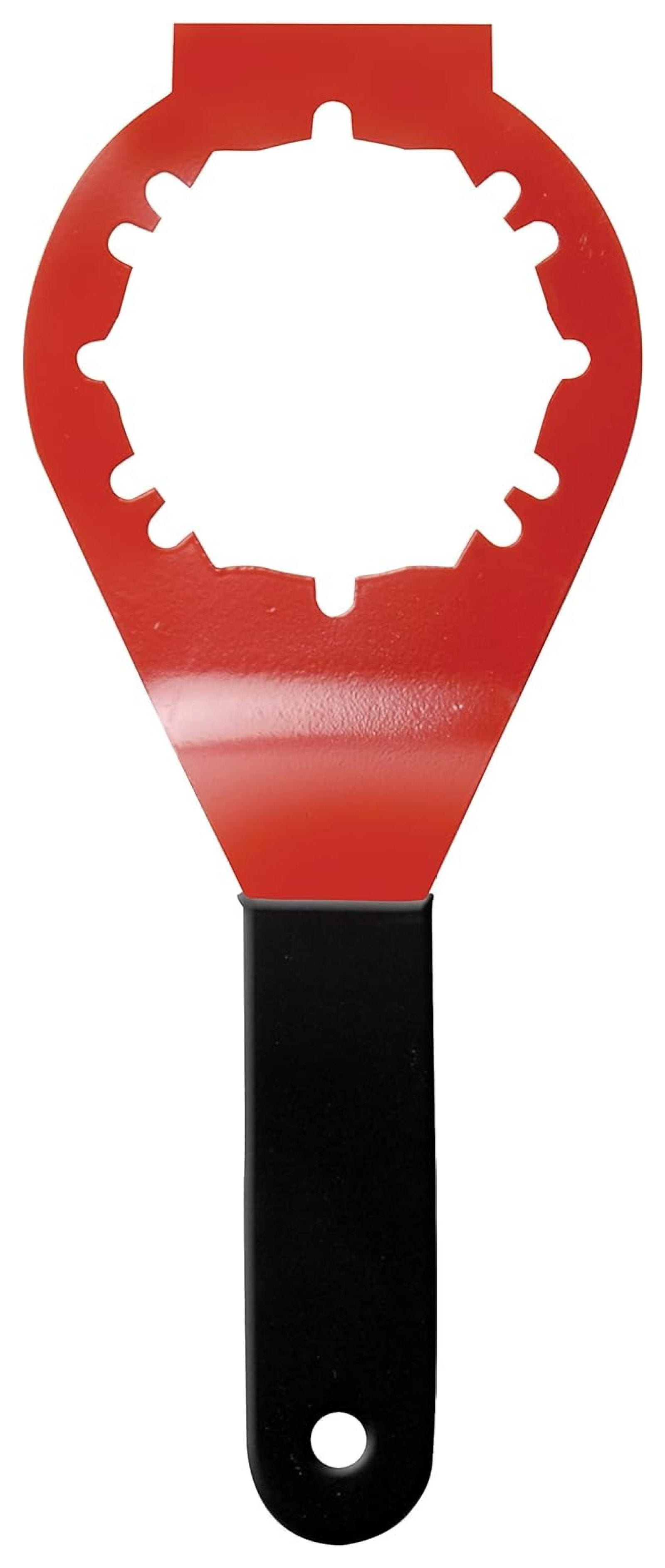 Red and Black Universal Sink Drain Wrench Tool