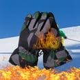thumbnail image 1 of s Winter Gloves for s, Water Resistant Camouflage Ski Gloves, Warm Riding Biking Sports Gloves for Outdoor Activities(Green), 1 of 3