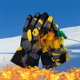 thumbnail image 1 of s Winter Gloves for s, Water Resistant Camouflage Ski Gloves, Warm Riding Biking Sports Gloves for Outdoor Activities(Yellow), 1 of 3