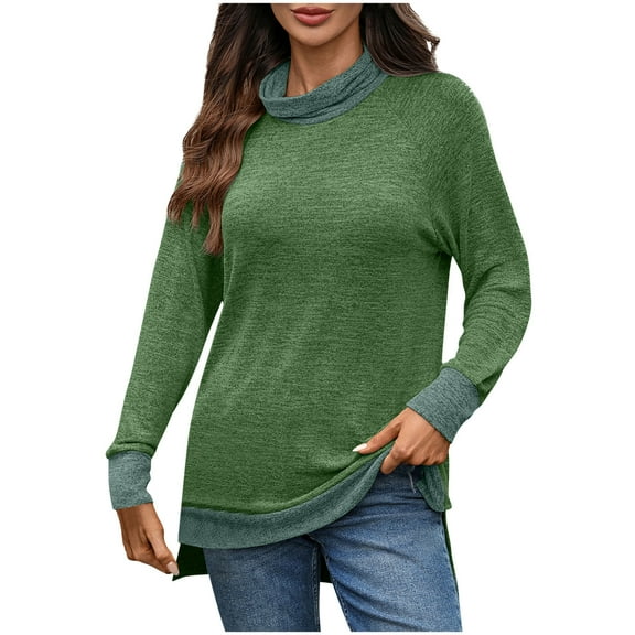 s for Women Cowl Neck Sweatshirt Soft Lightweight Fleece Top Long Sleeve Pullover Warm Cosy Tops Loose Casual Sweater Tunic Sweatshirts Autumn Blouse Shirts Thermal Top