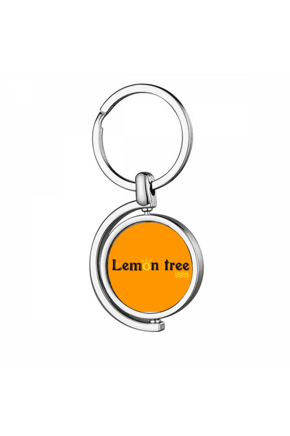 s Words Lemon Tree Art Deco Fashion Rotating Keychain Metal Keyring Holder