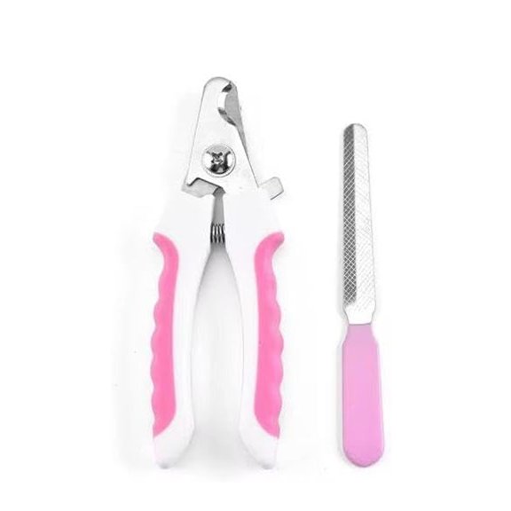 s and Cat Nail Clipper Set with Light, Safe Easy Precise Grooming Tool for Dogs Cats Puppies Kittens Small Pets, Home Grooming Essentials, Pink