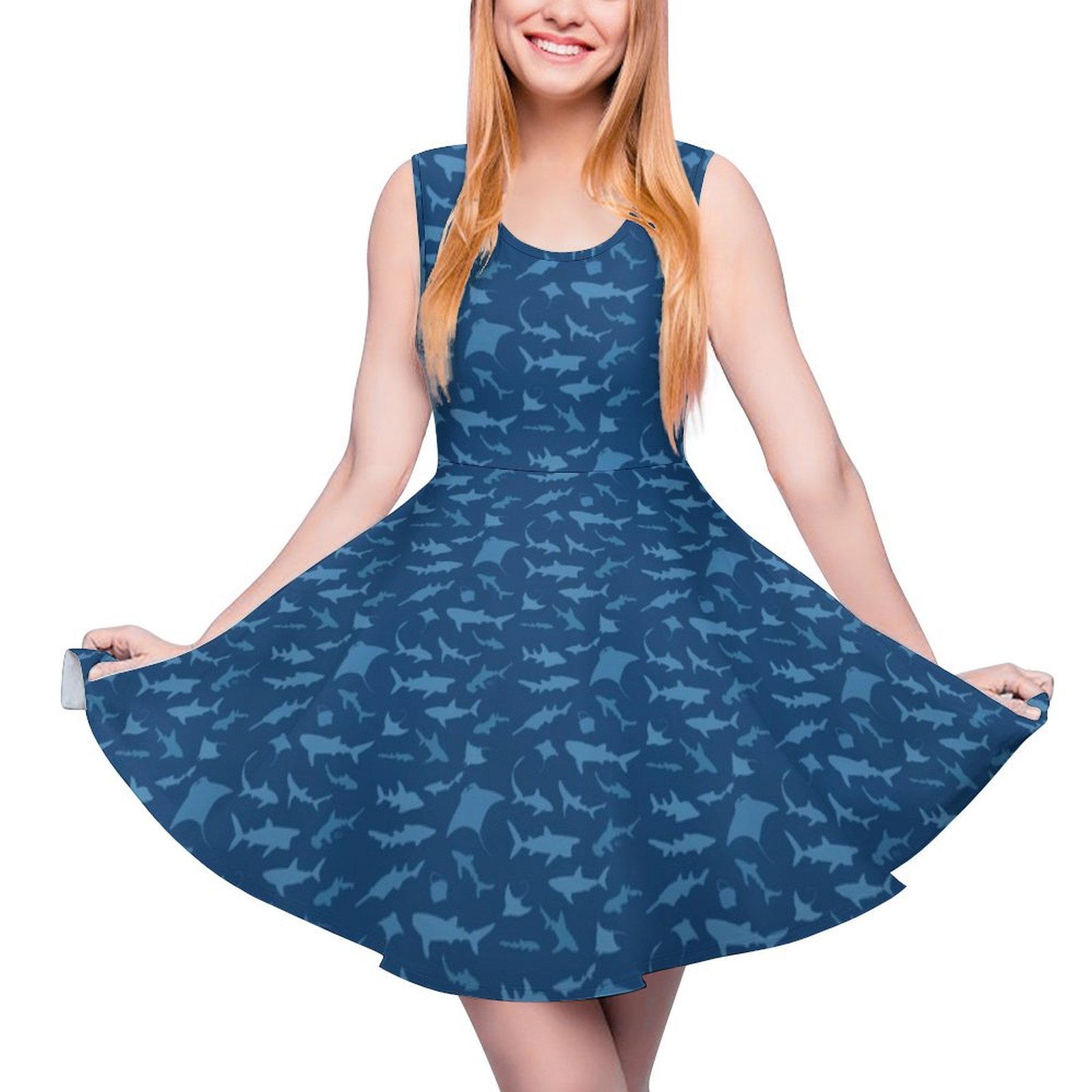 s and Rays Blue version! Sleeveless Dress womans clothing Dresses