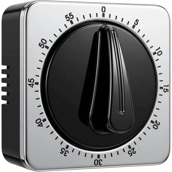 s for Cooking, Mechanical Wind Up Timer with Loud Ring, Magnc Back, No Battery Needed, Stainless Steel Countdown Timer for Cooking and Baking