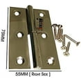 thumbnail image 1 of s siskcon 100% Stainless Steel Grade Detachable Hinge for Marine Boat Lockers Doors Windows Partition Cabinets 3 inch Mirror Polished Finish -32(629) Right Side 2 hinges with Screws (Pack Of 8), 1 of 8