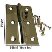 s siskcon 100% Stainless Steel Grade Detachable Hinge for Marine Boat Lockers Doors Windows Partition Cabinets 3 inch Mirror Polished Finish -32629 Right Side 2 hinges with Screws Pack Of 4