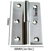 s siskcon 100% Stainless Steel Grade Detachable Hinge for Marine Boat Lockers Doors Windows Partition Cabinets 3 inch Satin Finish -32D630 Left Side 2 hinges with Screws Pack Of 1
