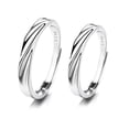 thumbnail image 1 of s925 sterling silver Mobius couple ring simple fashion light luxury high-end feeling couple ring ring for girlfriend, 1 of 5