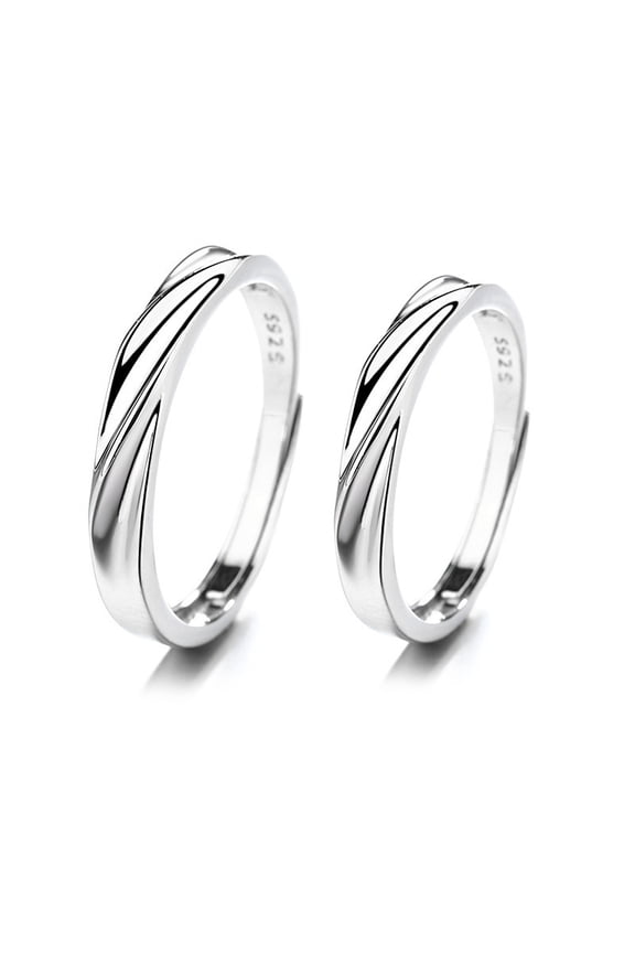 s925 sterling silver Mobius couple ring simple fashion light luxury high-end feeling couple ring ring for girlfriend