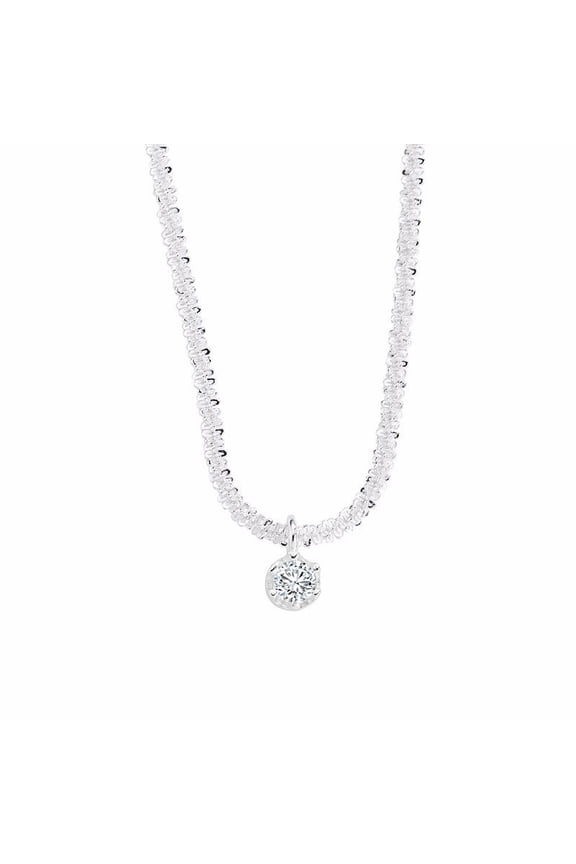s925 sterling silver sparkling zircon necklace for women ins niche light luxury high-end sense flash diamond full of star collarbone chain