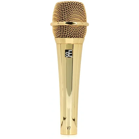 SE Electronics V7 Gold Dynamic Supercardioid Handheld Microphone, Gold