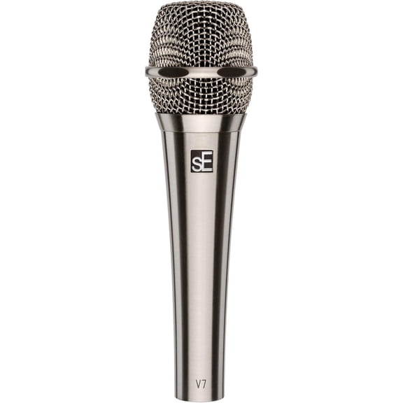 sE Electronics Studio-grade Handheld Mic, Supercardioid, Brushed-Nickel optic