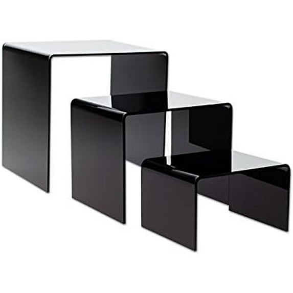 sOURCEONE.ORG Deluxe 4,5,6 Inch 3 Piece Set Slim Line Acrylic Risers - Medium