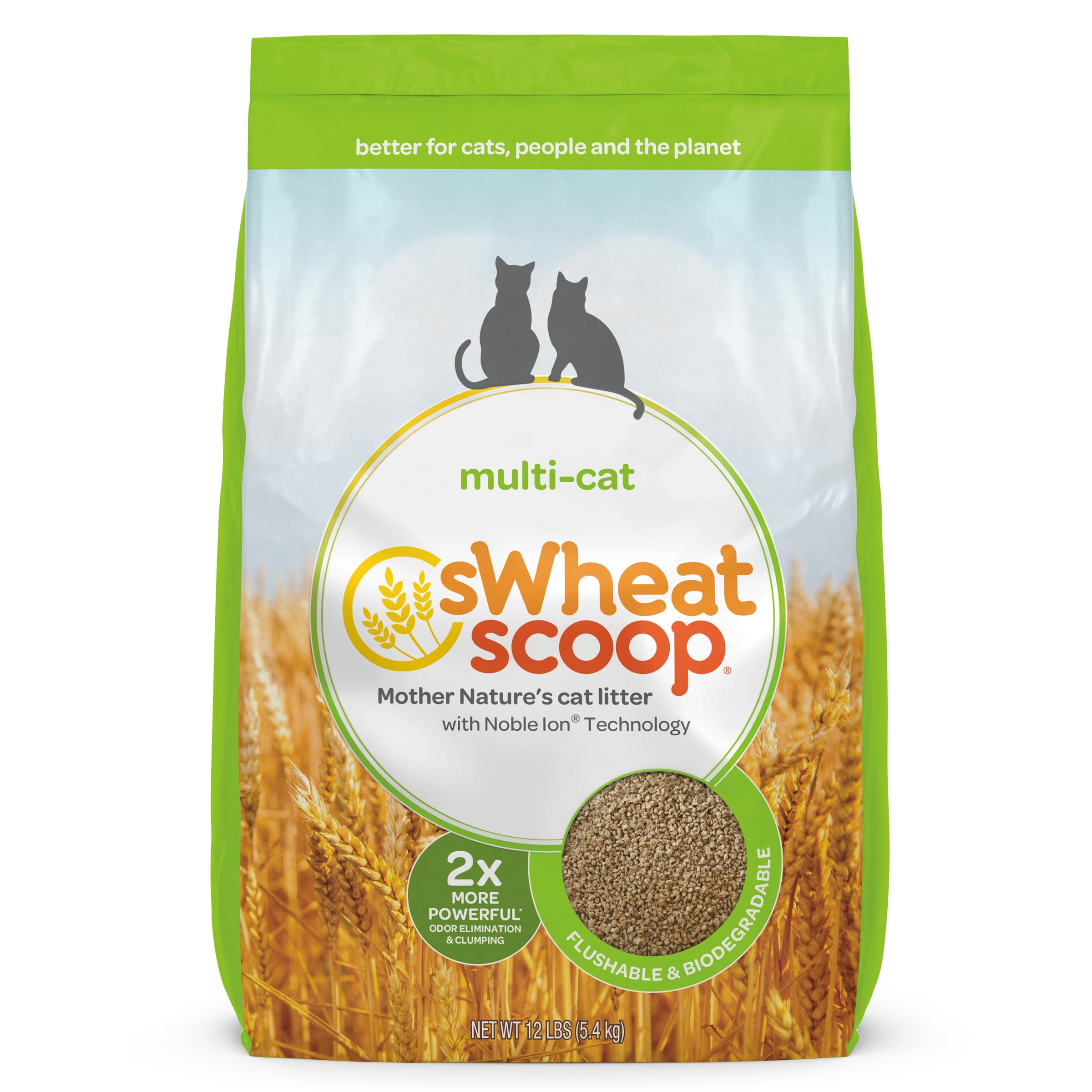 sWheat Scoop Multi Cat Natural Wheat Cat Litter 12 lb Walmart