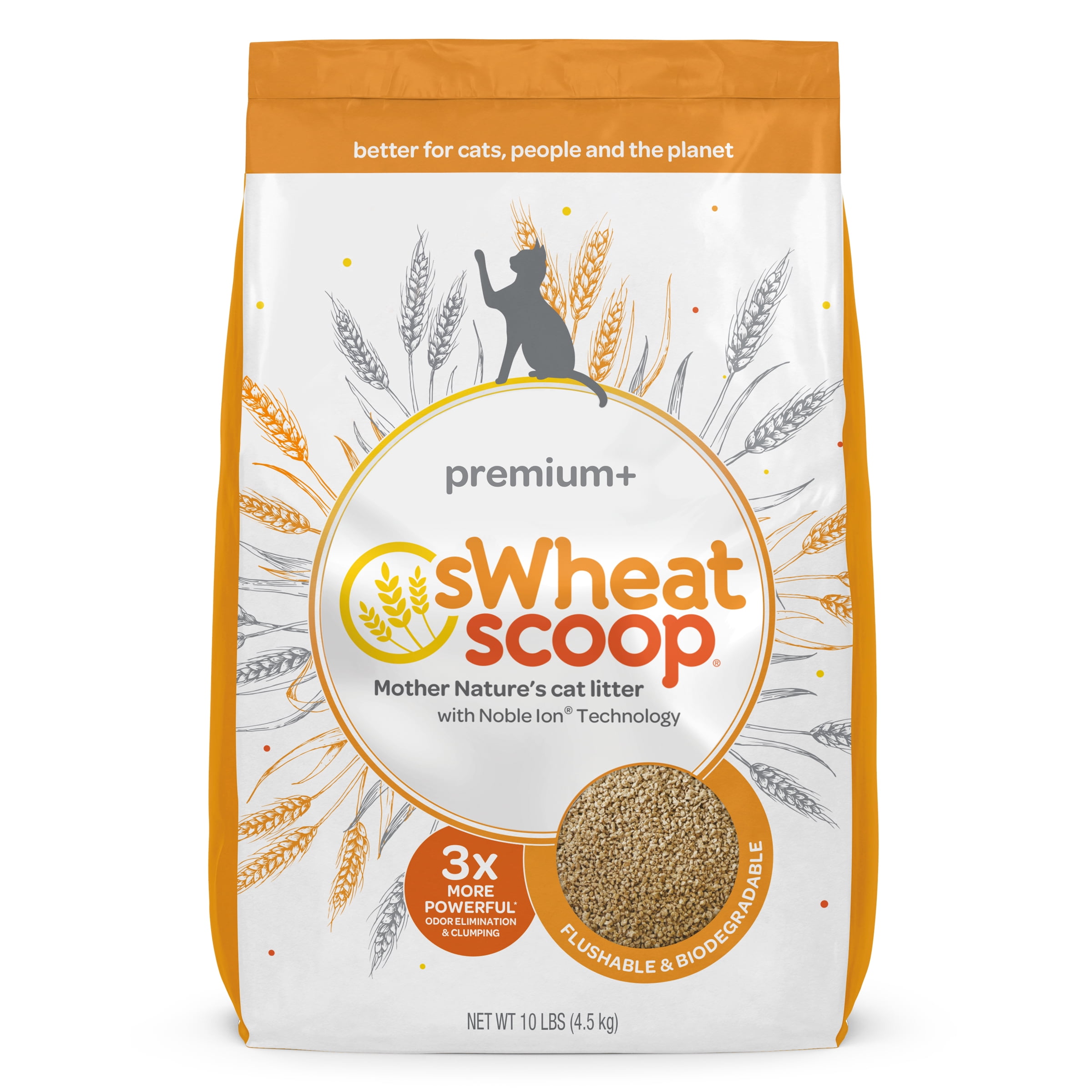 sWheat Scoop Premium Natural Clumping Wheat Cat Litter 10 lb