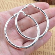 MAOKA saengthong women fashion 925 sterling solid silver ear hoop earrings wedding jewelry