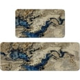 thumbnail image 1 of safarsa Kitchen Mats for Floor Set of 2 Pieces Marble Pattern Kitchen Rugs and Mats Non Skid Washable Kitchen Floor Mat(17" Wx30 L+17" Wx 47" L), 1 of 6