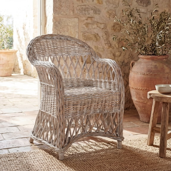 safavieh inez wicker club chair