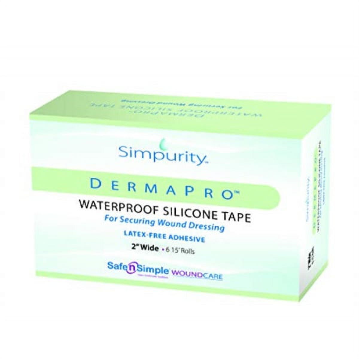 safe n' simple case of waterproof silicone tape, 2 inch x 15 feet, 6 count