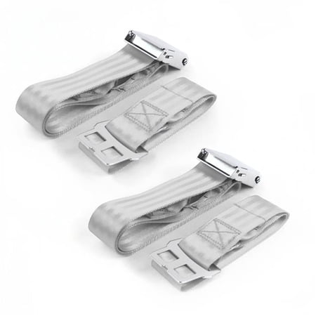 safeTboy 661371 Gray & Grey Lap Bucket Seat Belt Kit for 1957-1959 Ford Airplane 2 Point - 2 Belts