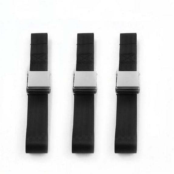 safeTboy 661863 Black Lap Bench Seat Belt Kit for 1974-1983 Jeep Cherokee Airplane 2 Point - 3 Belts