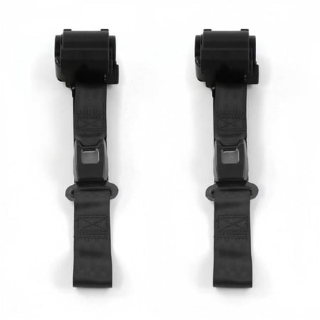 safeTboy Black Retractable Bucket Seat Belt Kit for 1947-1952 VW Type 1 Split Standard 2 Point - 2 Belts