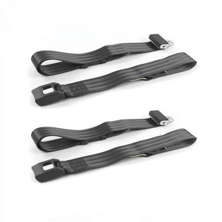 safeTboy  Charcoal Lap Bucket Seat Belt Kit for 1981-1993 Chevy Truck S10 Standard 2 Point - 2 Belts