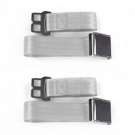 safeTboy Gray & Grey Lap Bucket Seat Belt Kit for 1958-1967 VW Type 1 Airplane 2 Point - 2 Belts