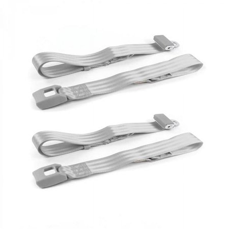 safeTboy  Gray & Grey Lap Bucket Seat Belt Kit for 1975-1982 Triumph TR7, 8 Standard 2 Point - 2 Belts