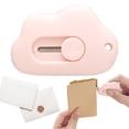 thumbnail image 1 of safety box cutter,Mini Retractable Utility Knife Cloud Pocket Box Cutters Plastic Letter Opener Slide Open with Keychain Hole for Box Letter Envelope, 1 of 6