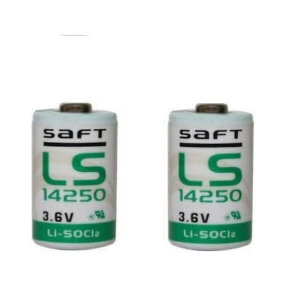 saft ls 14250 ls14250 1/2 aa 3.6v lithium battery (2 pack)