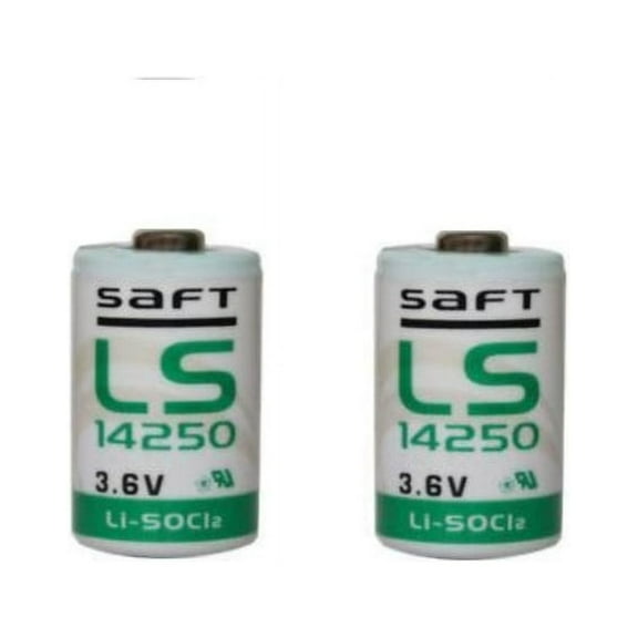 saft ls 14250 ls14250 1/2 aa 3.6v lithium battery (2 pack)