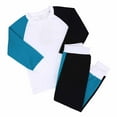 thumbnail image 1 of safuny 2Pc Tracksuits Outfits Sets Outdoors for Kids Raglan Pullover&Jogger Pants Fall Winter Boys And Girls' Set Round Neck Raglan Top Long Pants Home Nightshirt Set Black, 1 of 9