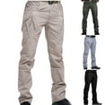 thumbnail image 1 of safuny Cargo Pants for Men High Waist Fashion Fall Winter Long Trousers Comfy Lounge Casual Soft Safety Full Pants with Pocket Solid Color Green XXXXL, 1 of 8