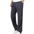 thumbnail image 1 of safuny Cargo Pants for Men High Rise Solid Color Fashion Fall Winter Long Trousers Comfy Lounge Casual Soft Full Pants with Pocket Dark Gray XXXL, 1 of 5