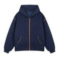 thumbnail image 1 of safuny Casual Fashionable Hooded Jacket Lightweight Breathable able Elastic Fabric Great for Outdoor Activities Hiking Camping Travel Navy M, 1 of 3