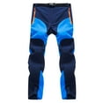 thumbnail image 1 of safuny Casual Pants for Men Color Block Soft Loose Cozy Drawstring Elastic Waist Fashion Fall Winter Long Trousers High Waist Comfy Lounge Casual Navy M, 1 of 8