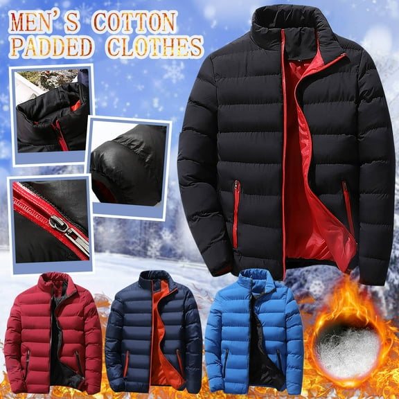 safuny Mens Winter Jacket with Hood Quilted Puffer Down Jacket Full Zip Warm Thick Coats Cold Weather Work Outerwear Workout with Pockets Clothing Black XXXXXL