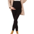 thumbnail image 1 of safuny Clearance Winter Maternity Leggings Plush Thickened Underlay Pants Over The Belly High Waist Pregnancy Pants Black, 1 of 5