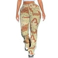 thumbnail image 1 of safuny Clearance Women's Camouflage Cargo Pants Casual Comfy Pocket Girls Teen Relaxed High Waist Button Trousers Trendy Yellow M, 1 of 9