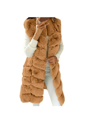 Womens faux fur vest old navy deals