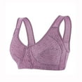 thumbnail image 1 of safuny Everyday Bra for Women Plus Size Ultra Light Lingerie Large Sized, Seamless, Breathable , Comfort Daily Brassiere Underwear Steel Ring Free Wireless Push-Up Bra Purple 46, 1 of 8