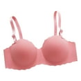 thumbnail image 1 of safuny Everyday Bra for Women Seamless Smoothing Gathering Detachable Shoulder Straps For Use Wireless Push Up Ultra Light Lingerie Brassiere Underwear Comfort Daily Pink S, 1 of 9