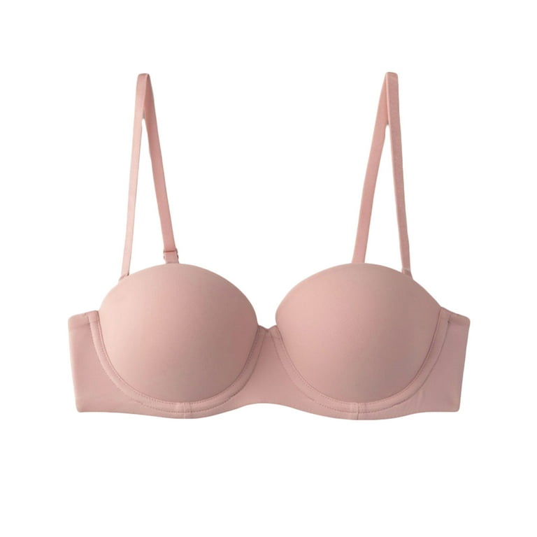 safuny Everyday Bra for Women Seamless Smoothing Solid Underwired Sports  Everyday Wireless Holiday Push Up Ultra Light Lingerie Brassiere Underwear  Comfort Daily Pink 75D 
