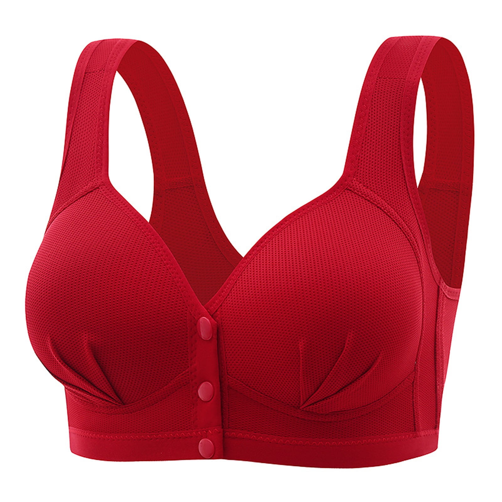 safuny Front Open Everyday Bra for Women Seamless Smoothing Fashion Summer  Wireless Holiday Push Up Ultra Light Lingerie Brassiere Underwear Comfort  Daily Pink M 