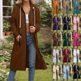 thumbnail image 1 of safuny Long Hoodies for Women Zip Up Hooded Sweatshirt Casual Long Sleeve Fleece Long Coat with Pockets Wine _0 M, 1 of 4